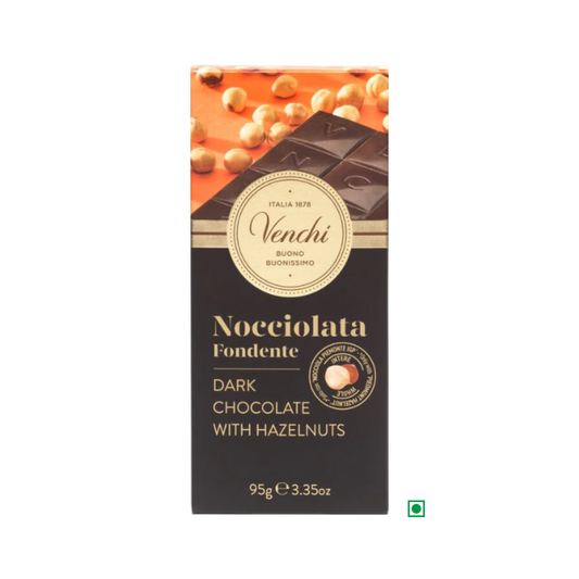 Venchi 60% Dark Chocolate Hazelnut Bar 95G