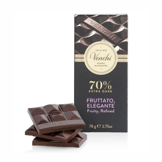 Venchi 70% Extra Dark Chocolate Bar 78G