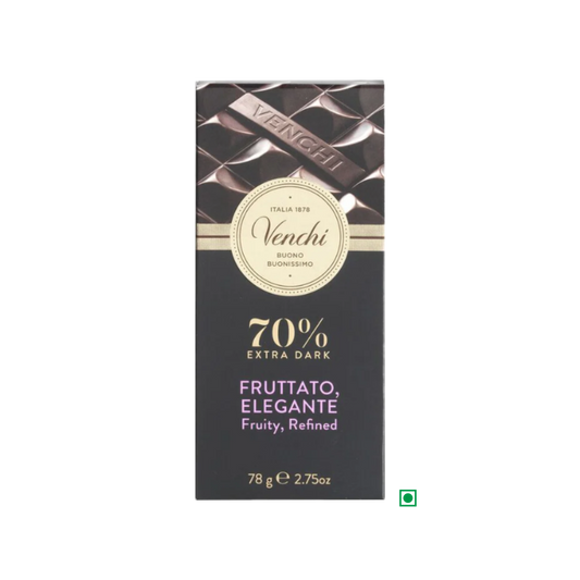 Venchi 70% Extra Dark Chocolate Bar 78G