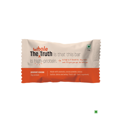 Indulgent The Whole Truth Peanut Cocoa Protein Bar 55g.