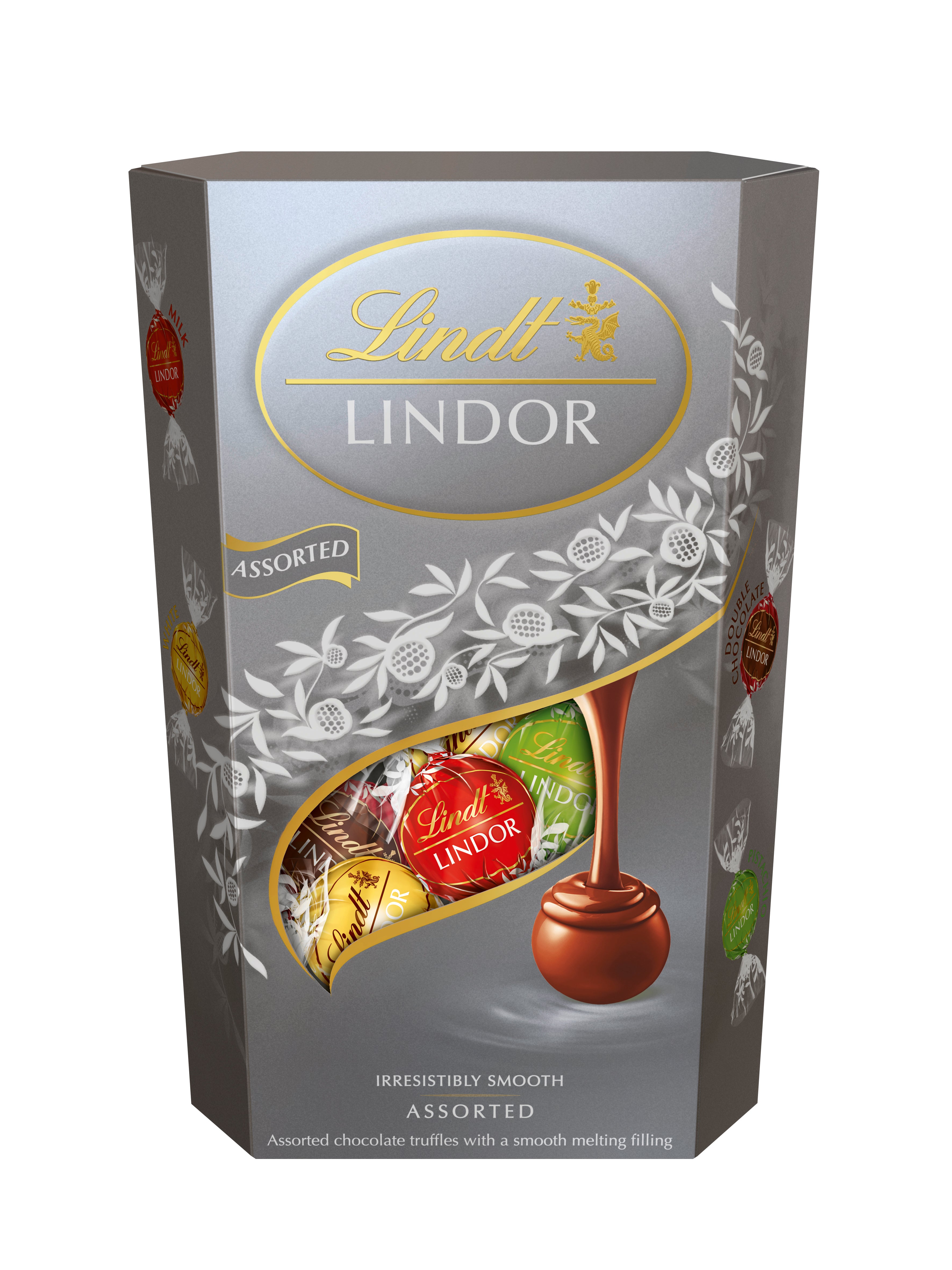 Lindt Lindor Chocolate Cornet Assorted Silver 337g – Cococart India