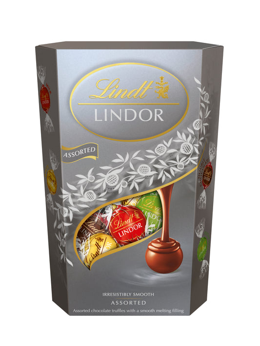 Lindt Lindor Chocolate Cornet Assorted Silver 337g