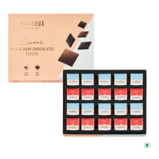 NEUHAUS DARK & MILK CARRE CLASSIC 40PC 200G