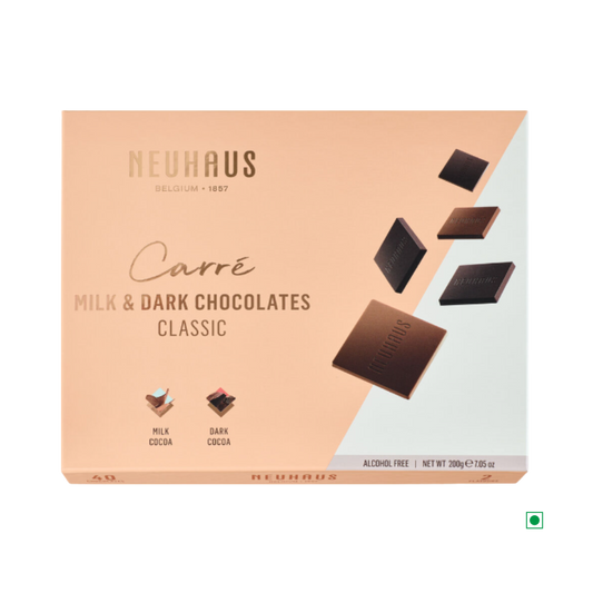 NEUHAUS DARK & MILK CARRE CLASSIC 40PC 200G