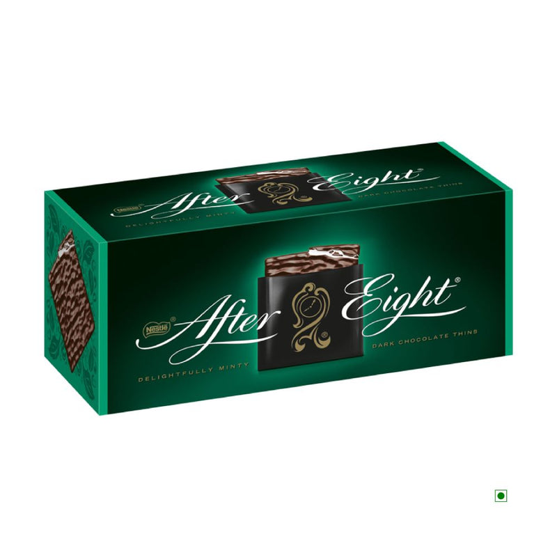 A box of After Eight Mint Chocolate Thins Box 200g on a white background.
