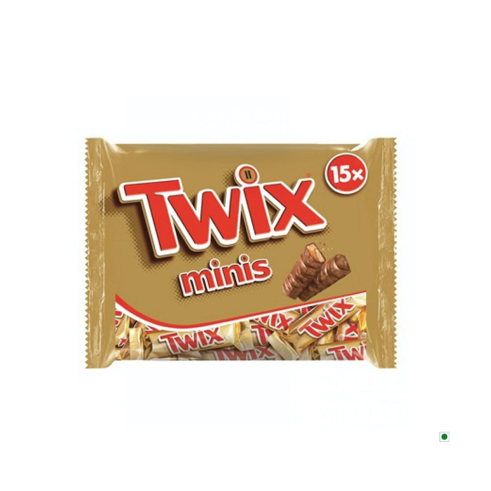 A package of Twix Minis Pouch 333g on a white background.