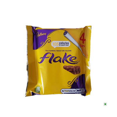 A package of Cadbury Flake 4-pack Pouch 80g bars on a white background.