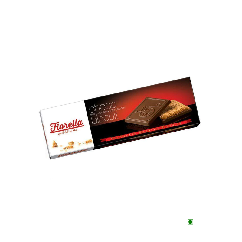 An image of Elvan Fiorella Milk Chocolate Mount Biscuit 102g, from the brand Elvan, on a white background.