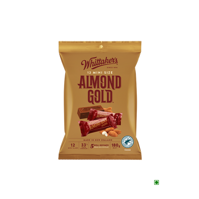Whittaker's Almond Gold Mini Pouch 180g bar.