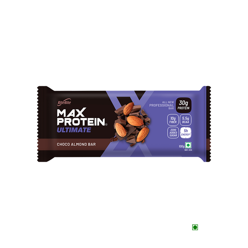 RiteBite Max Protein Ultimate Choco Almond Bar 100g  - Pack of 1