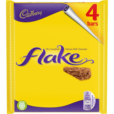 Cadbury's Cadbury Flake 4-pack Pouch 80g chocolate bars.