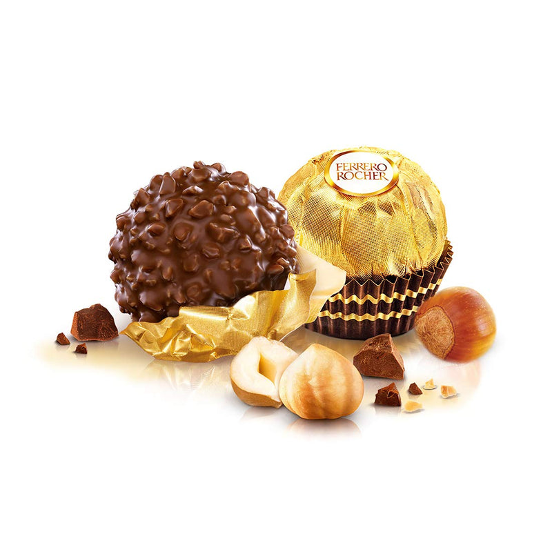 Ferrero Rocher T48 Box 600g, a hazelnut ball coated in milk chocolate by Ferrero.