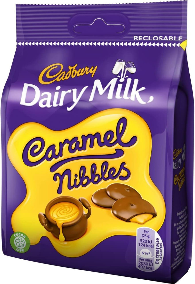 Cadbury Caramel Nibbles Bag 120g.