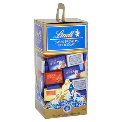Lindt Napolitains Assorted Pack 700g swiss premium chocolate in a box.