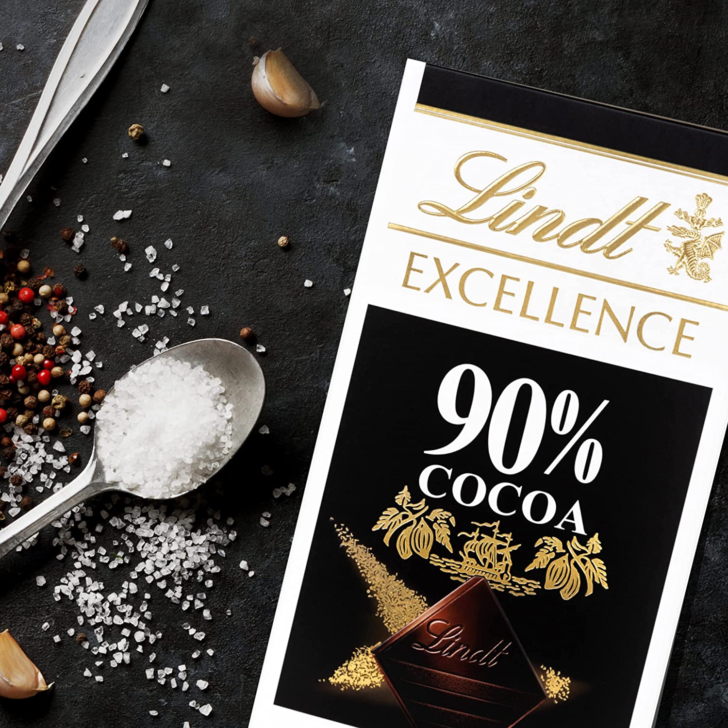 Lindt Excellence 90% Cocoa Bar 100g.