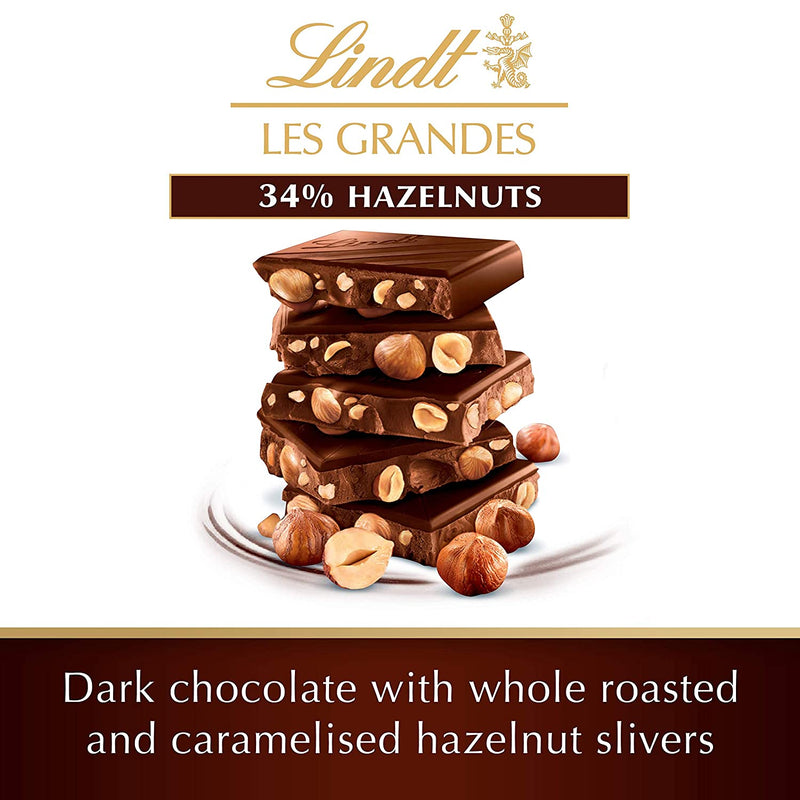 Lindt les grandes hazelnuts chocolate bar should be replaced with "Lindt Grand Hazelnut Dark Bar 150g".
