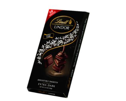 Lindt Lindor Singles Dark 60% 100g chocolate bar.