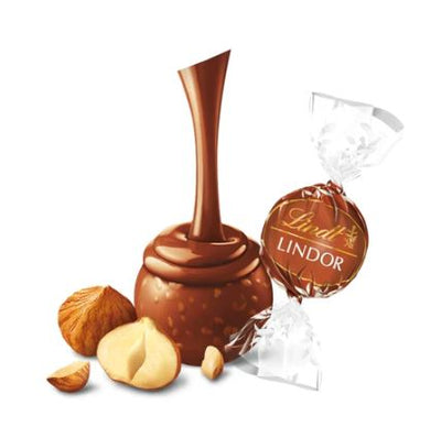 A Pick & Mix : Lindor Hazelnut 100/250/500g bar with nuts and a Lindt chocolate ball.