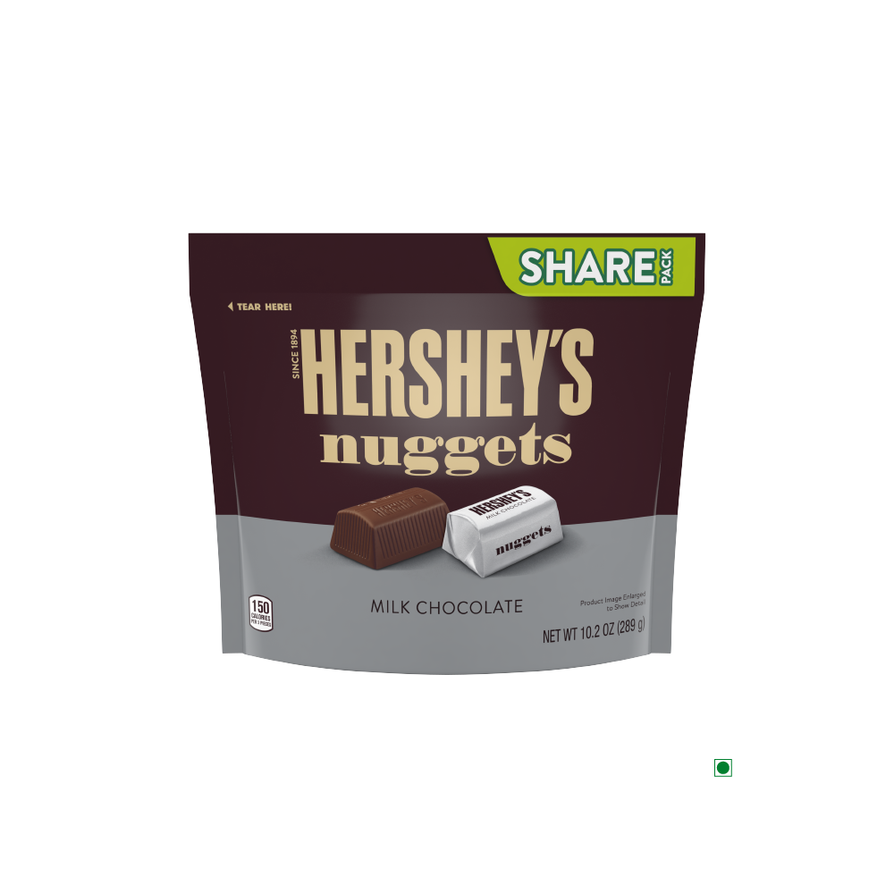 Hershey's Nuggets Milk Chocolate Bag 289g chocolate bar.