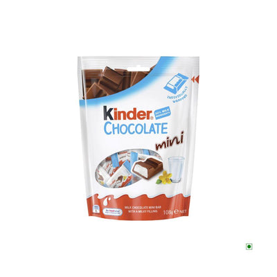 Kinder Mini Chocolate T18 108g in a bag on a white background.