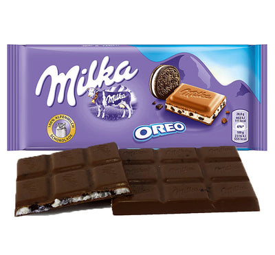 Milka Oreo Milk Chocolate Bar 100g by Milka.