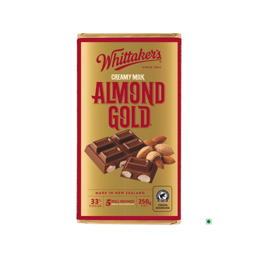 Whittakers Almond Gold Bar 250g is the product offered by the brand Whittakers.