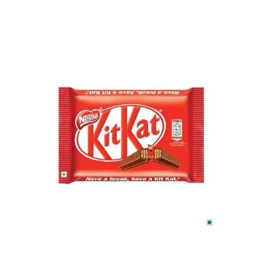 KitKat 4 Finger Bar 41.5g milk chocolate bar with a crispy wafer on a white background.