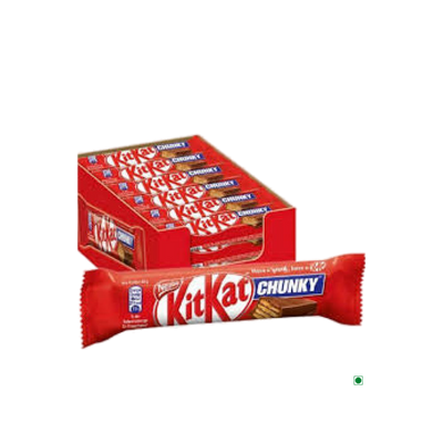A box of Kit Kat Chunky Milk Box (Pack of 24) 960g on a white background.