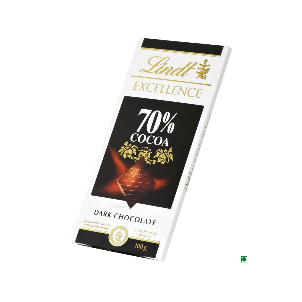 Lindt Excellence 70% Cocoa Bar 100g.