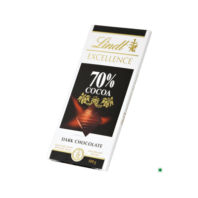 Lindt Excellence 70% Cocoa Bar 100g.