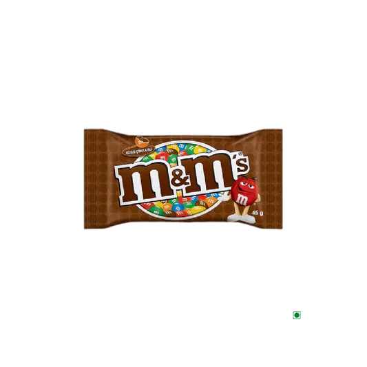 M&M's Choco Single 45g candy bar on a white background.