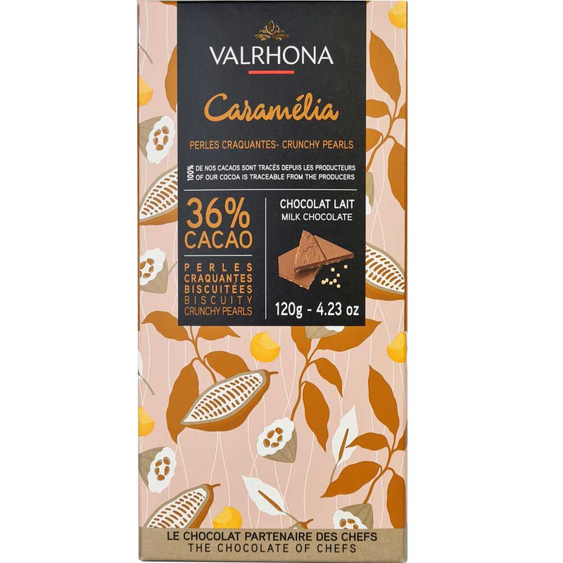 Valrhona Valrhona Caramelia Crunchy Pearls 36% Bar 120g.